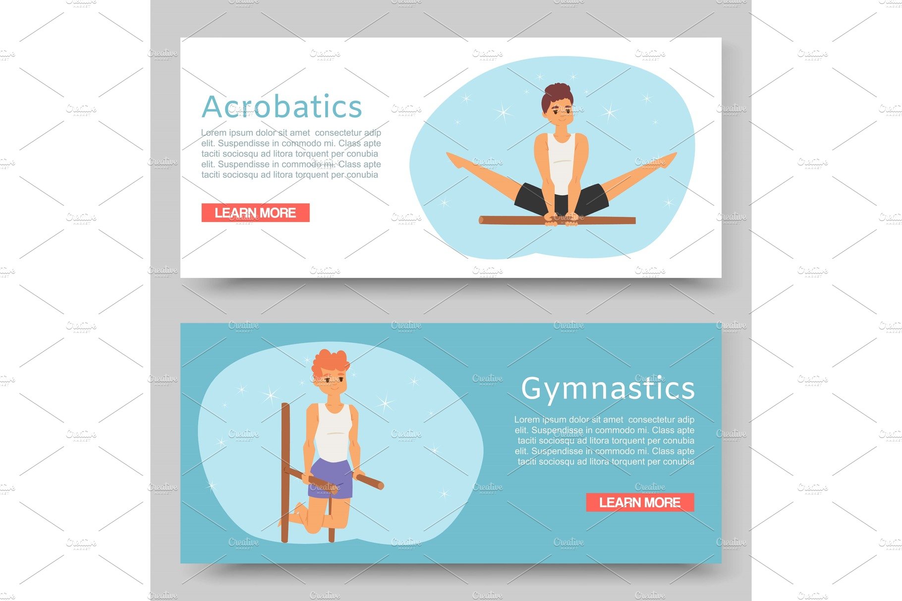 Gymnastic training and acrobatics on cover image.