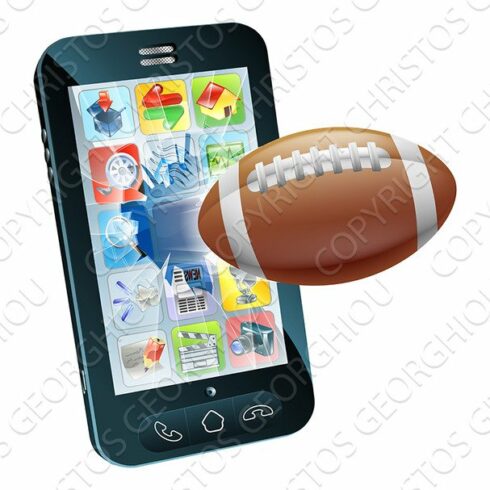 American football ball cell phone cover image.