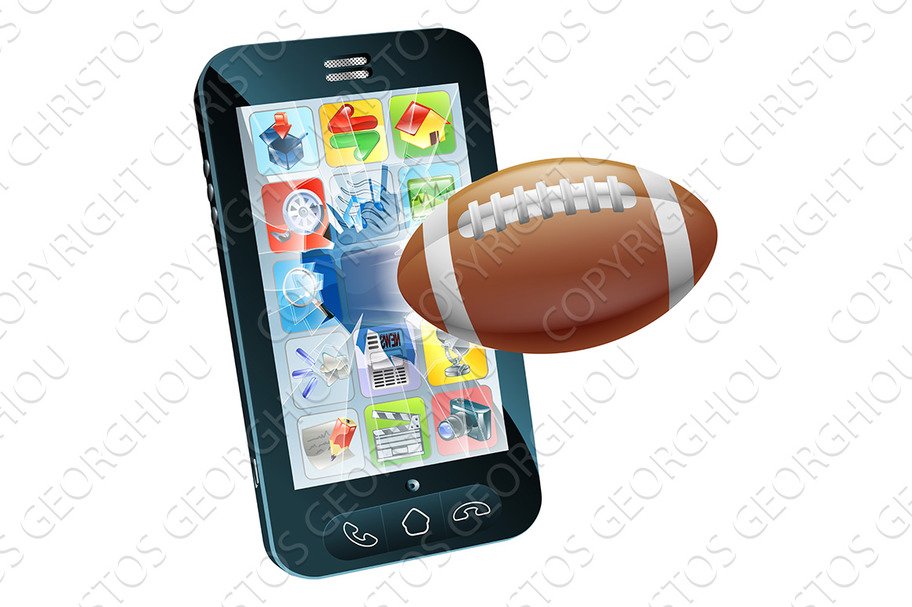 American football ball cell phone cover image.