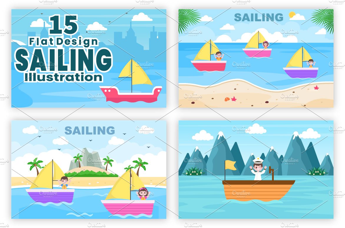 15 Sailing Boat in Sea or Lake cover image.