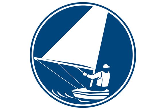 Sailing Yachting Circle Icon cover image.