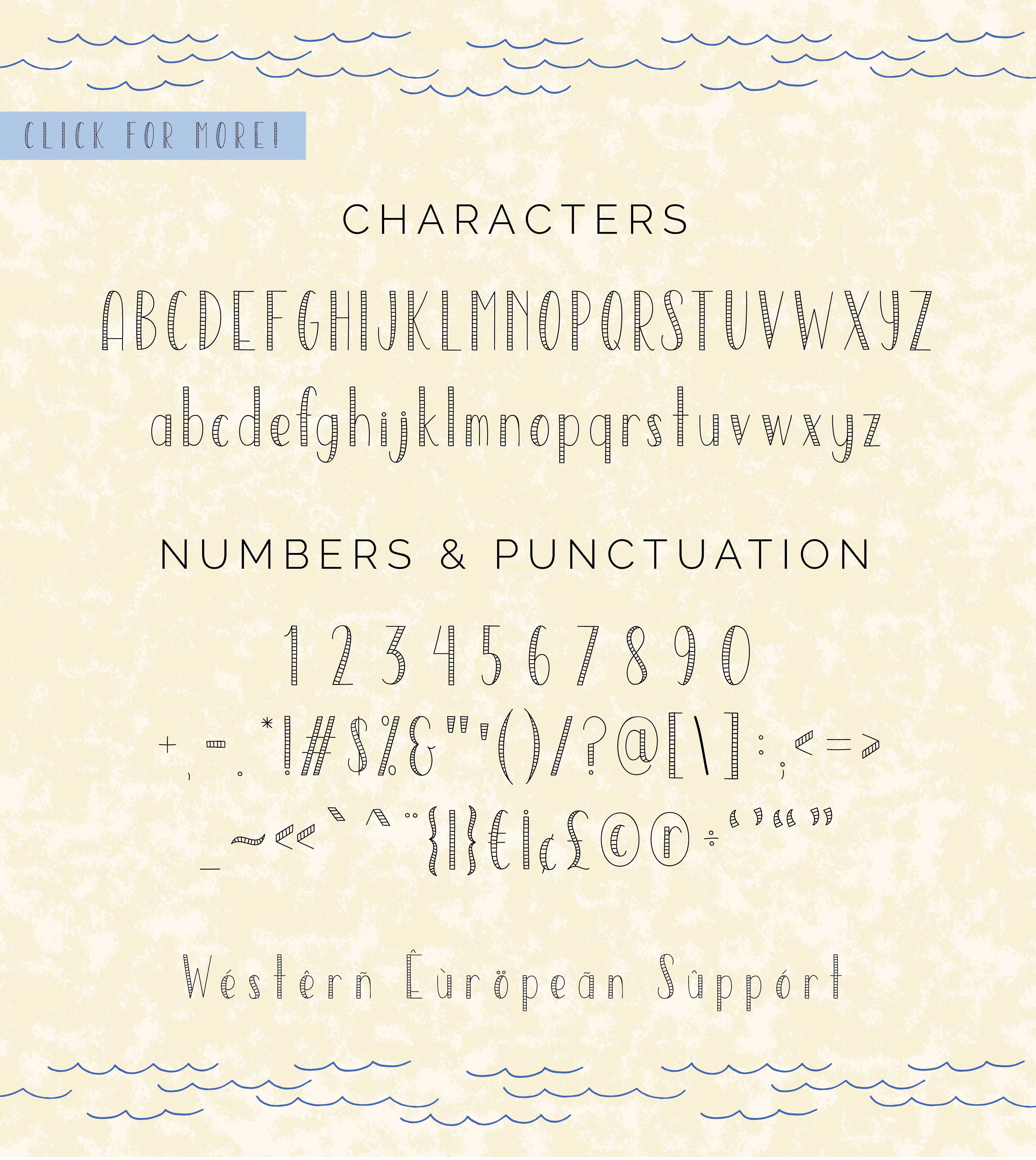 Sailor Stripes Font + Illustrations preview image.