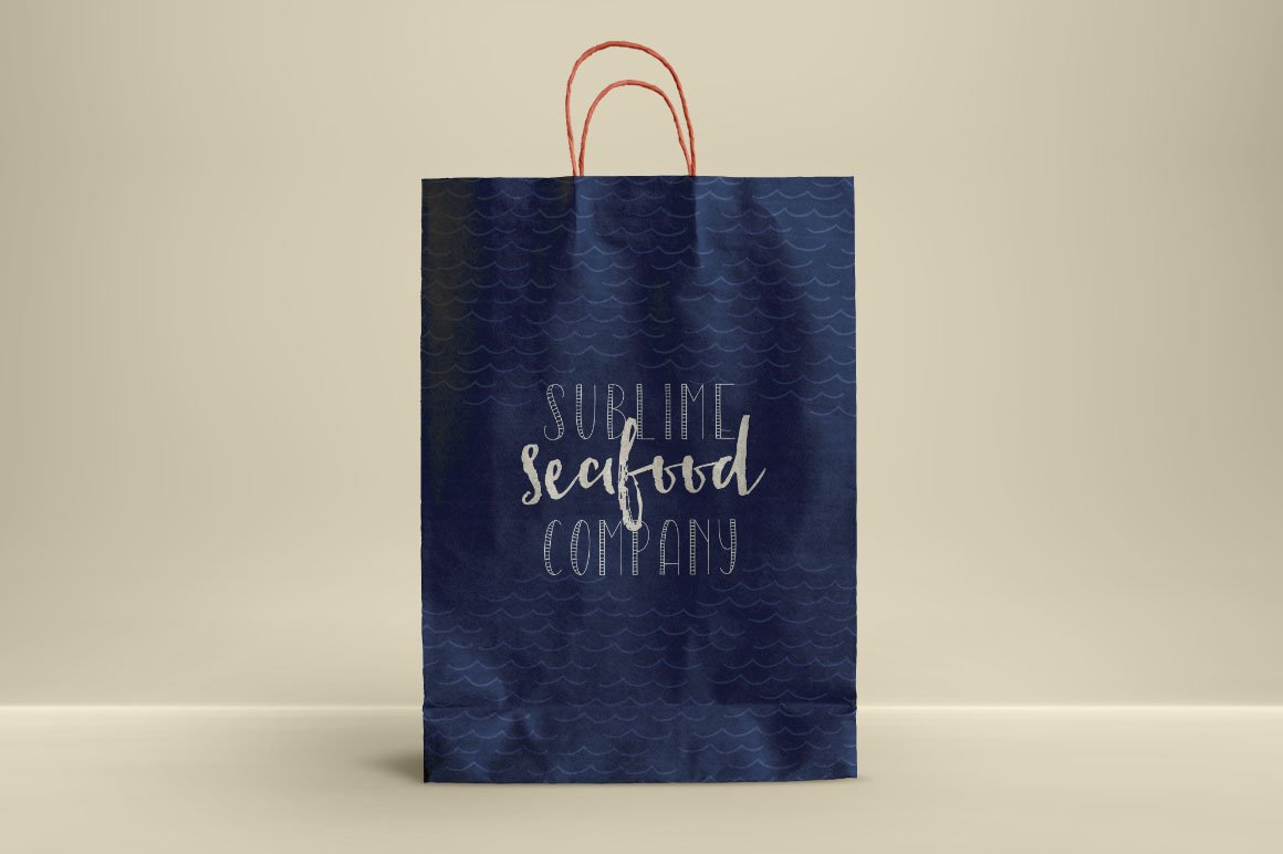 sailor stripes paper bag mock up 926