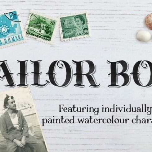 Sailor Bob Watercolour Display Font cover image.
