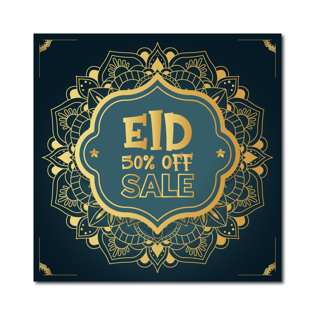 eid mubarak creative sale and discount banner or tag design preview image.