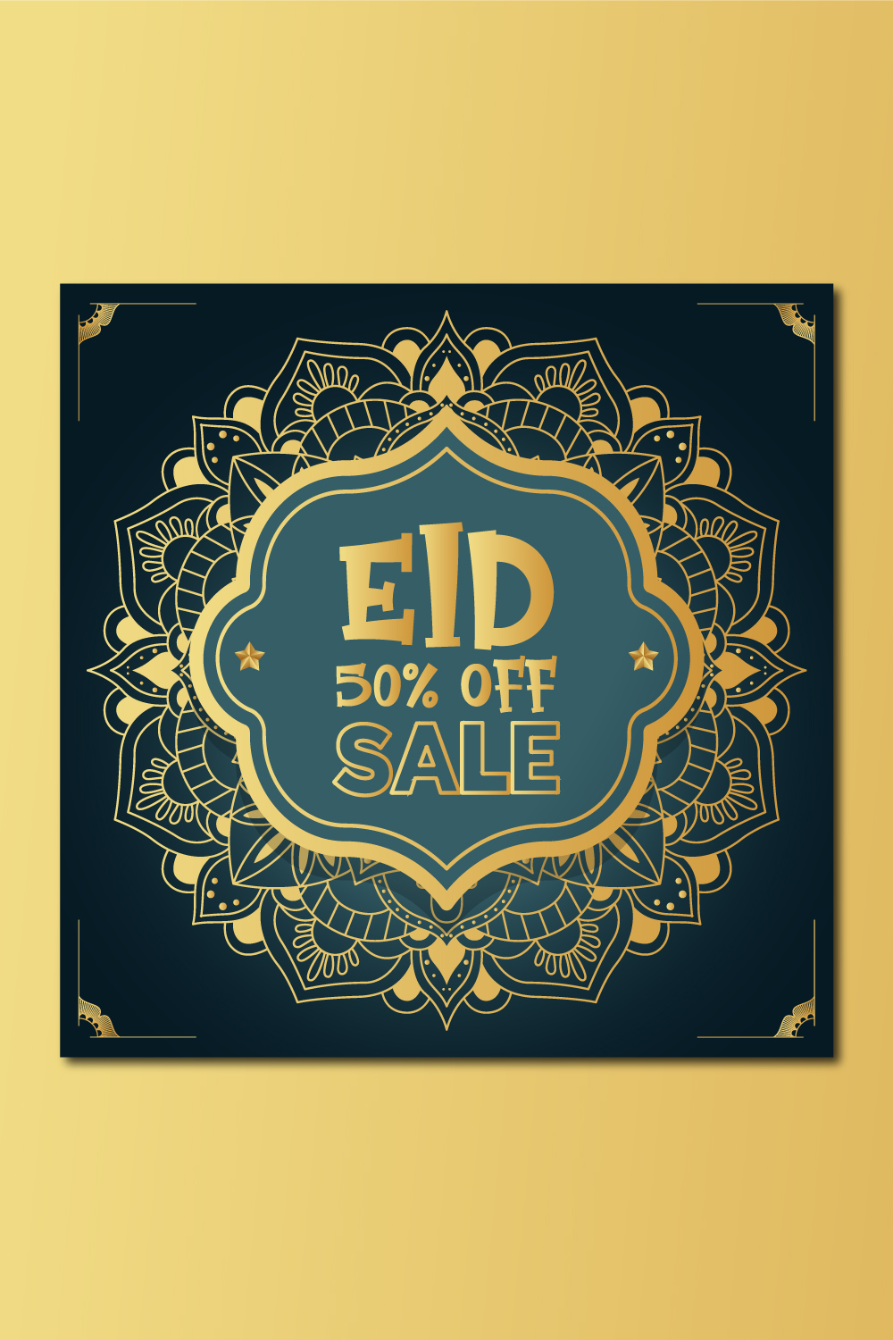 eid mubarak creative sale and discount banner or tag design pinterest preview image.