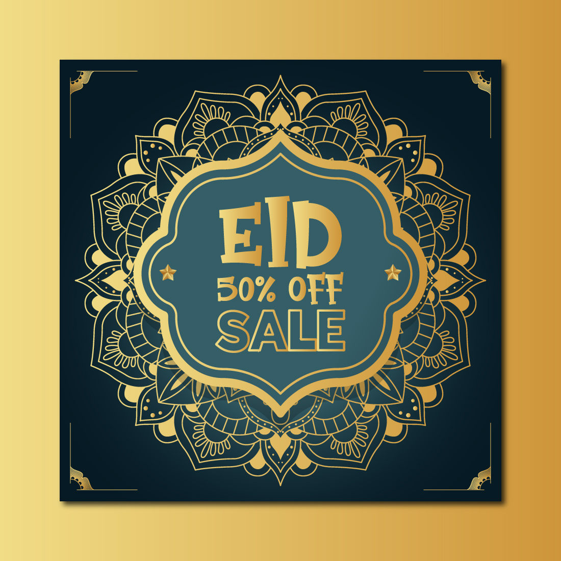 eid mubarak creative sale and discount banner or tag design cover image.