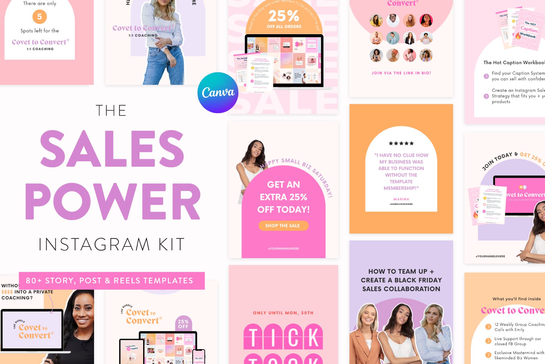 Instagram Sales Power Template Kit cover image.