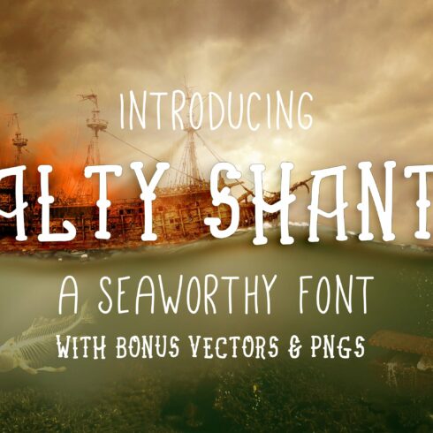 Salty Shanty - A Seaworthy Font cover image.