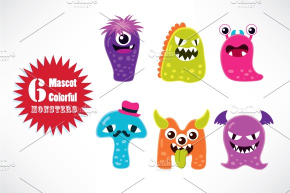 Cute Monster Mascot Characters cover image.