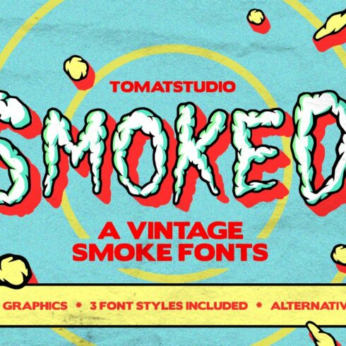 Vintage Smoked Fonts cover image.