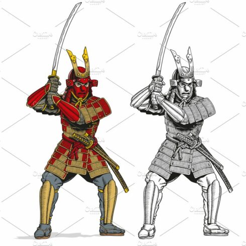 Samurai warrior in ancient armor cover image.