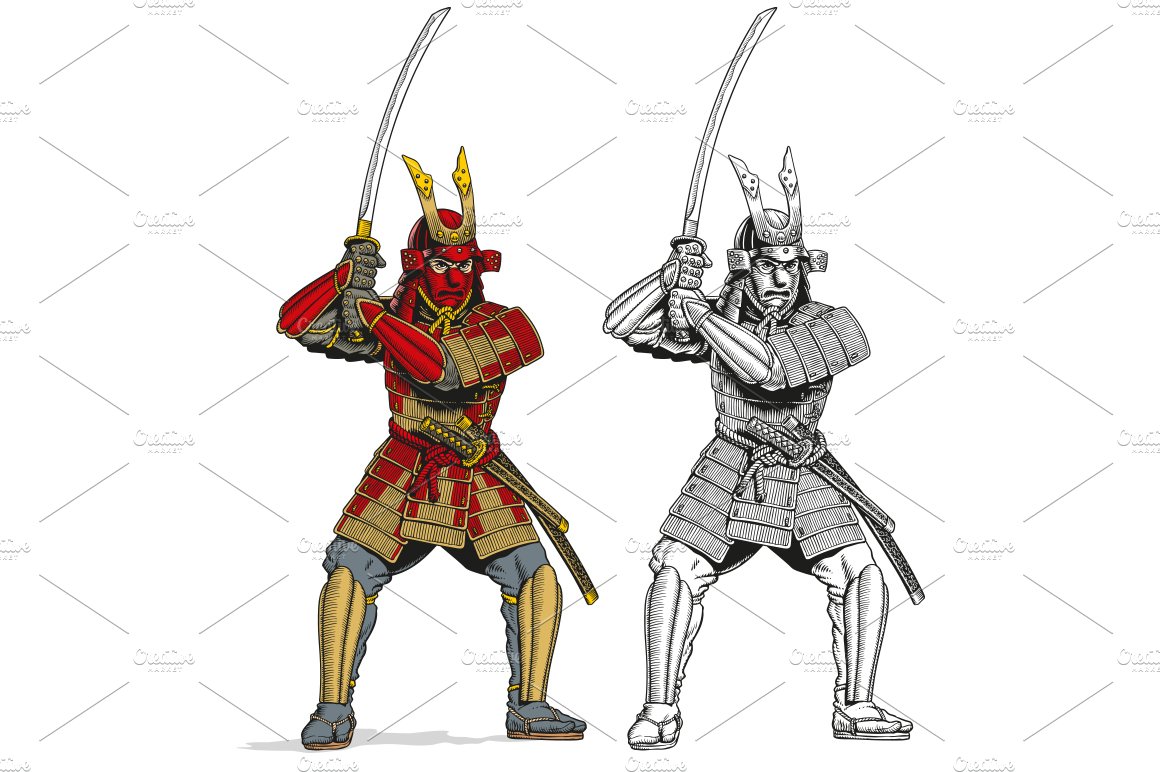 Samurai warrior in ancient armor cover image.