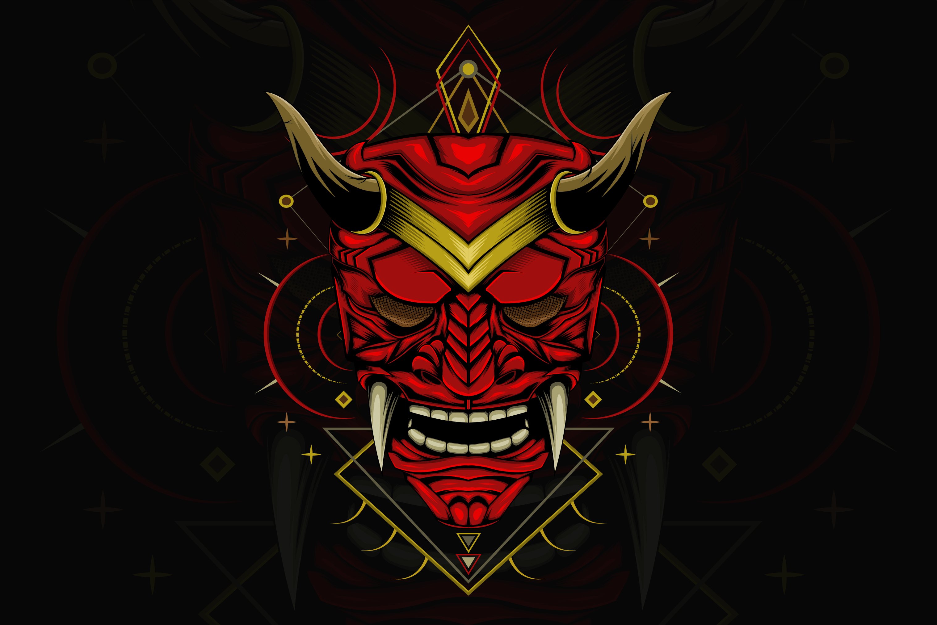Samurai mask preview image.