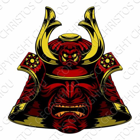 Samurai Mask Helmet cover image.
