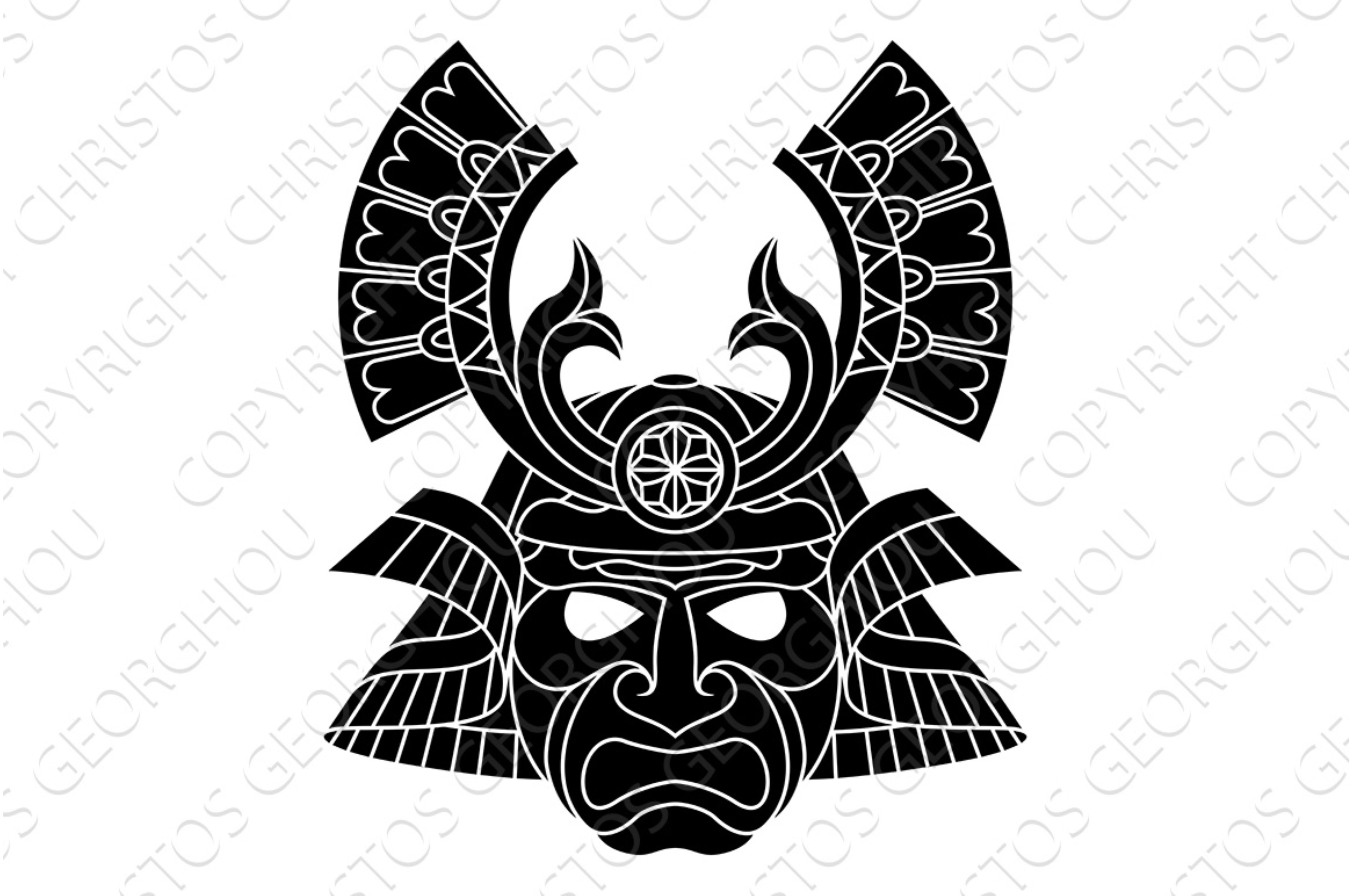 Samurai Mask Japanese Warrior Helmet cover image.