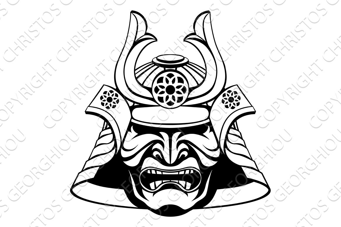 Stylised Samurai Mask cover image.