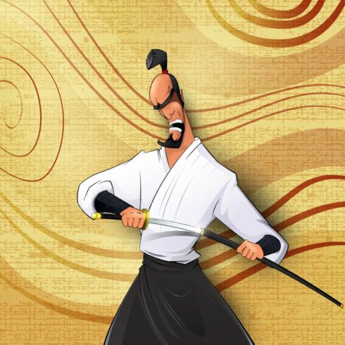 Samurai with sword cover image.
