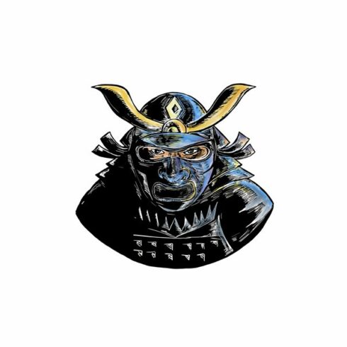 Samurai Wearing Armor Mask Mempo cover image.