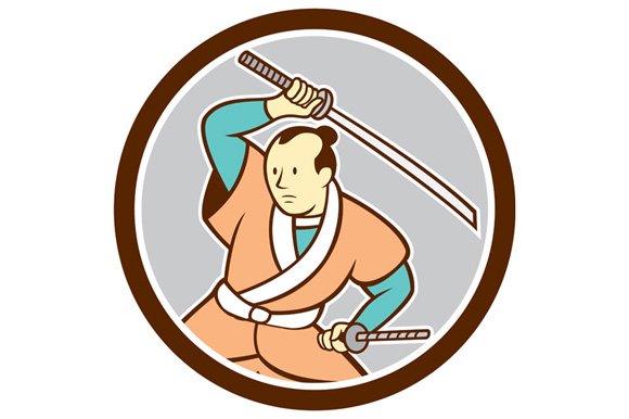 Samurai Warrior Katana Sword Circle cover image.