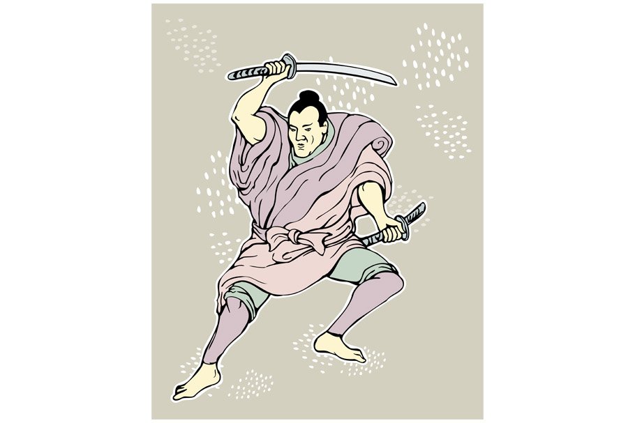 Samurai warrior with katana sword cover image.