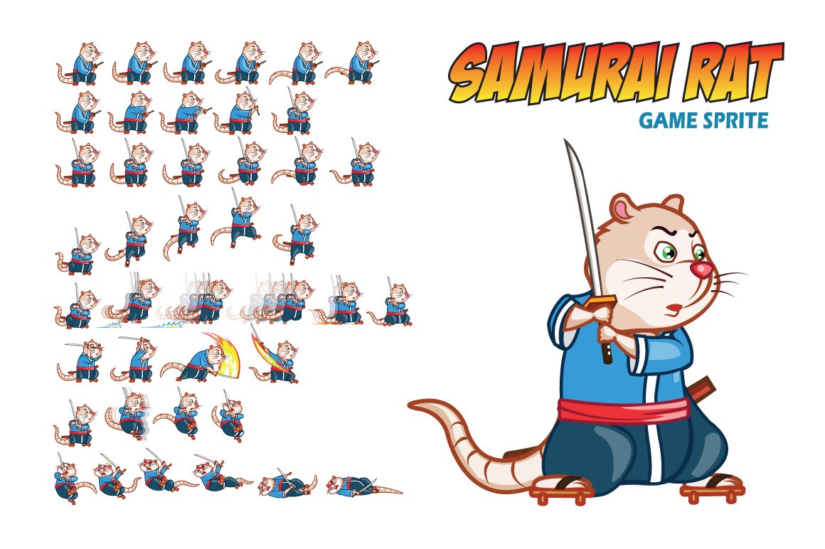 Samurai Rat Game Sprite cover image.