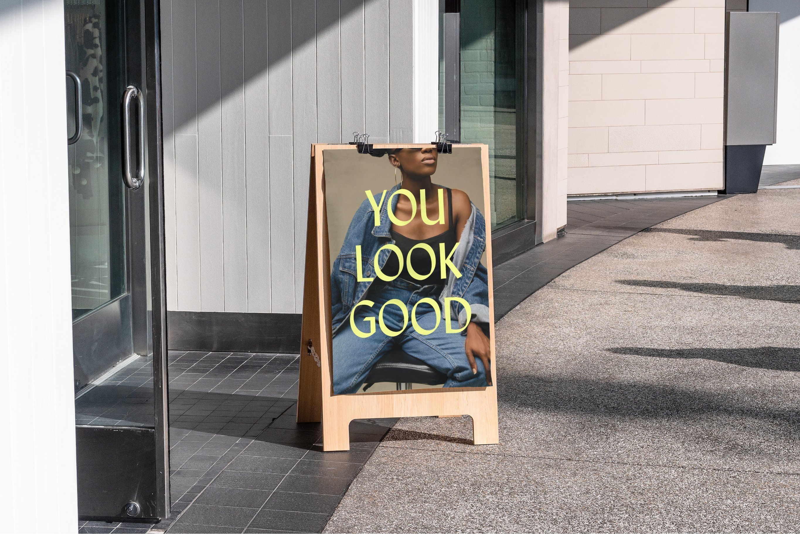 sandwich board a frame mockup template psd 284