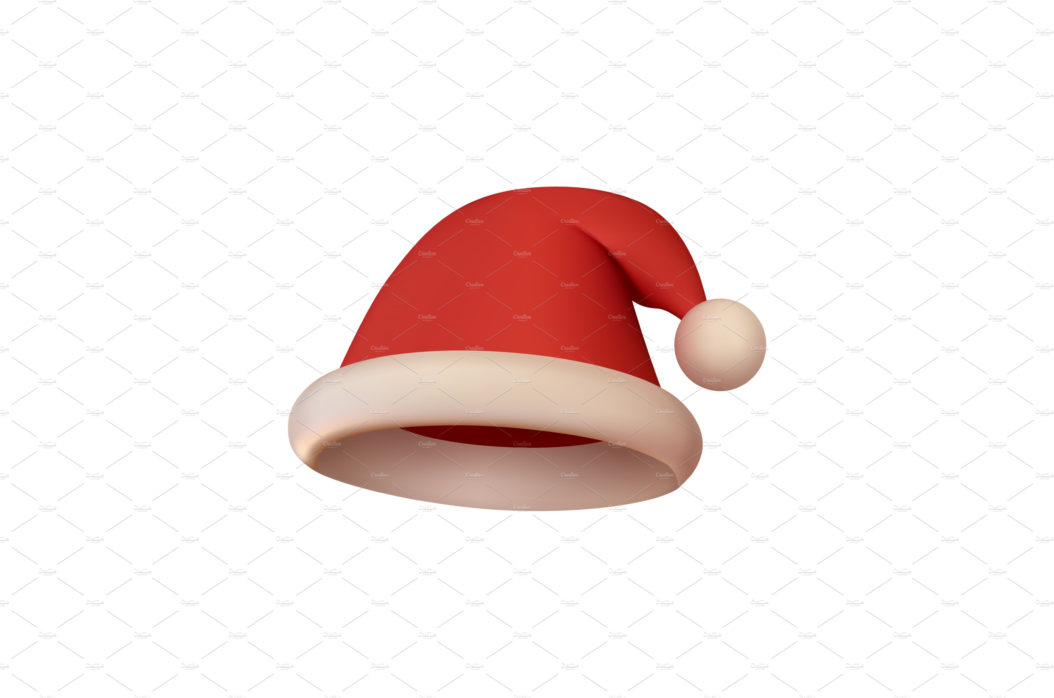 Christmas red hat Santa Claus. cover image.