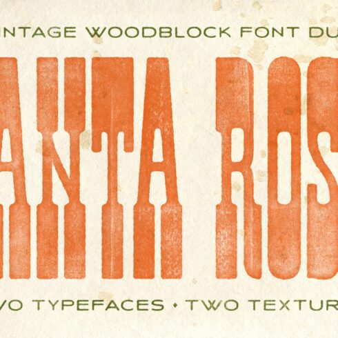Santa Rosa Vintage Font Duo cover image.