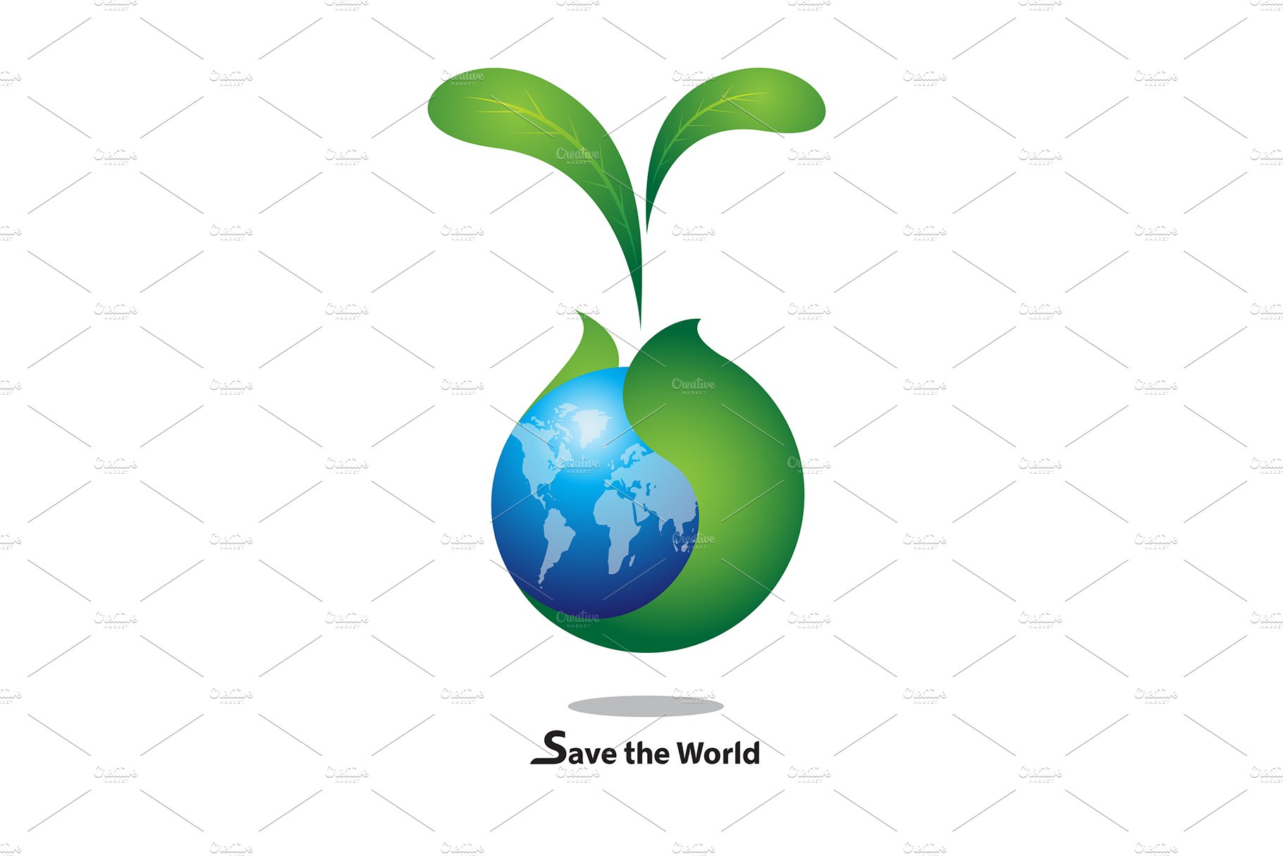 Eco earth Vector illustration cover image.