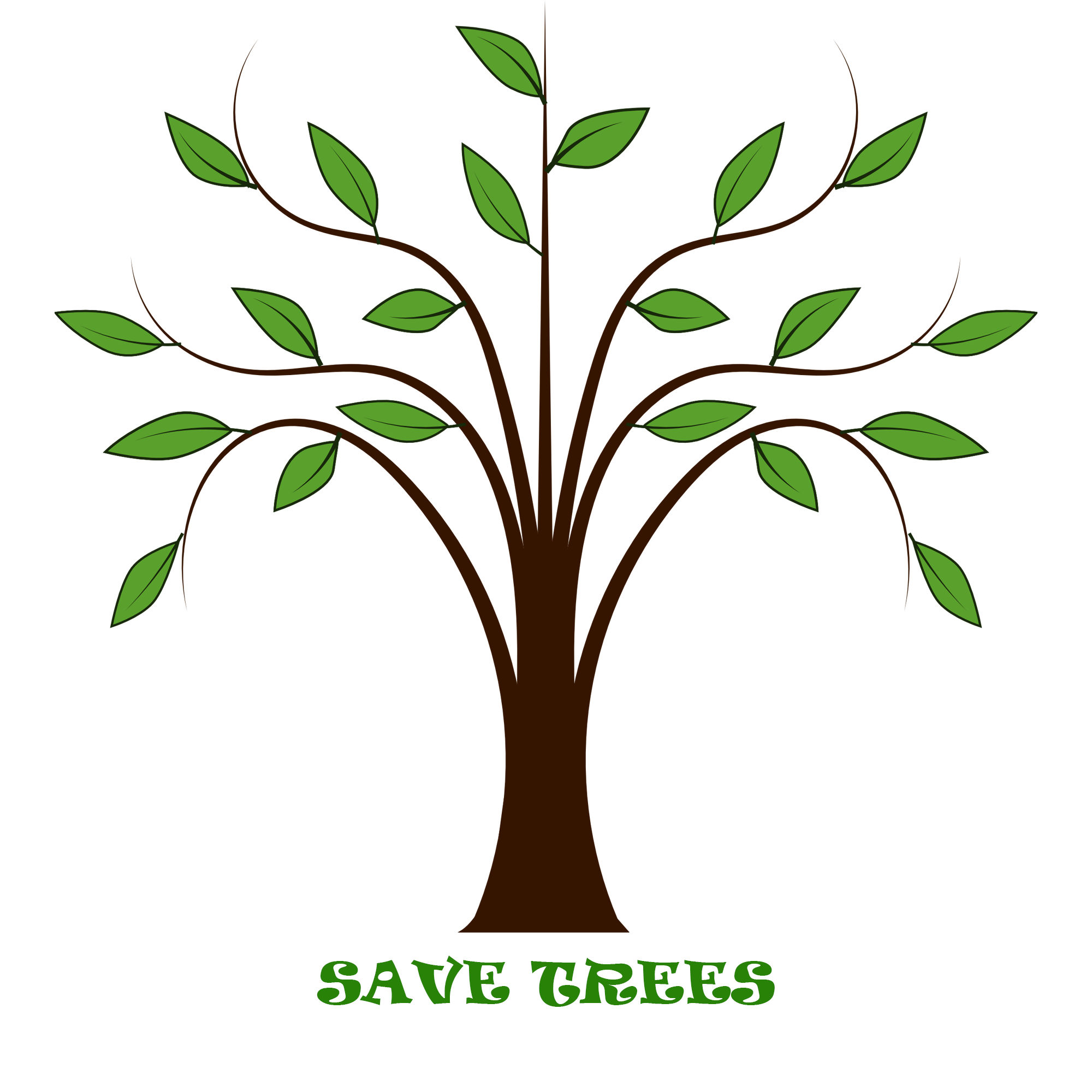 SAVE TREES pinterest preview image.