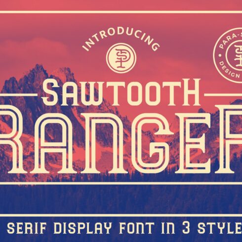 Sawtooth Ranger - Serif Display Font cover image.