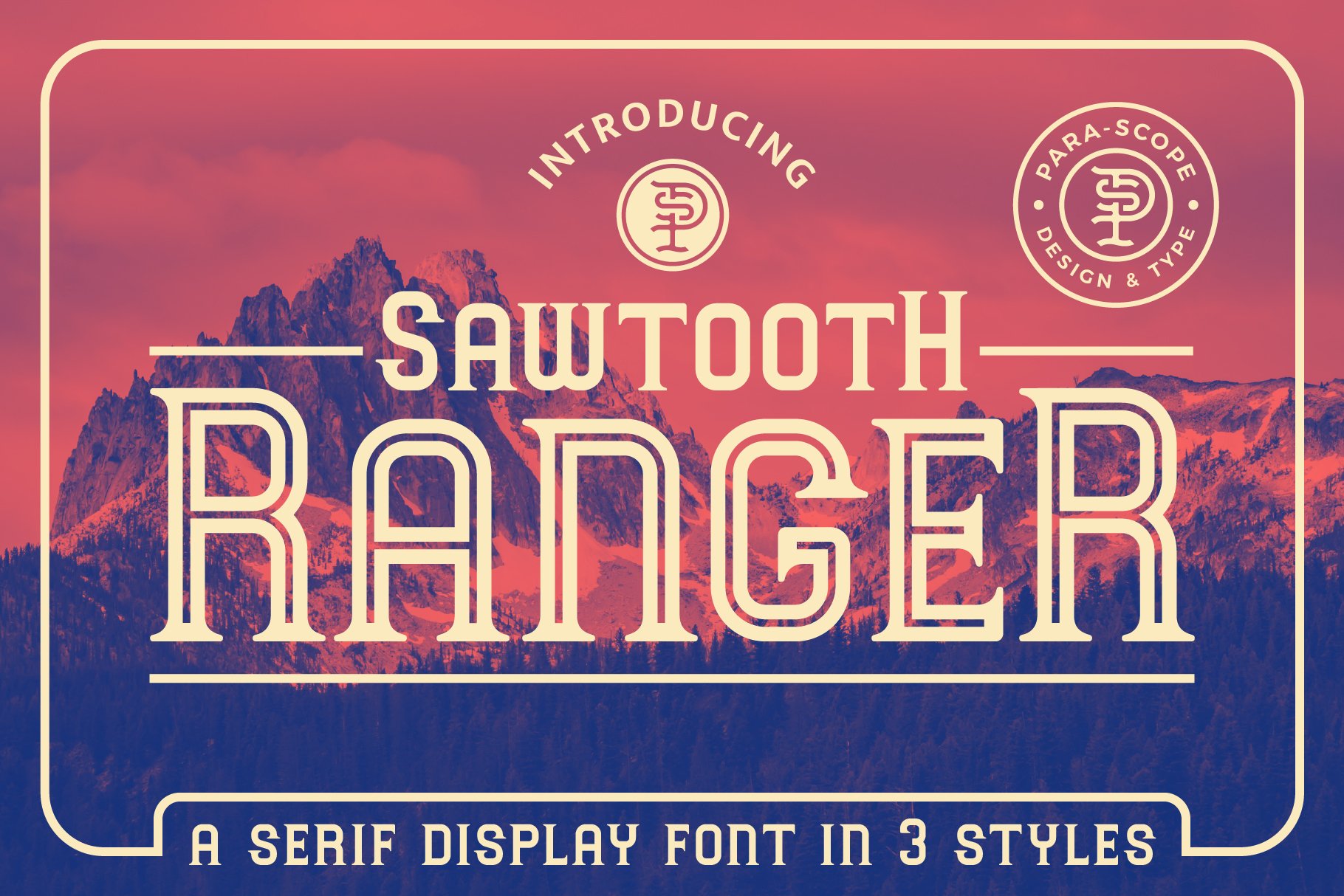 Sawtooth Ranger - Serif Display Font cover image.