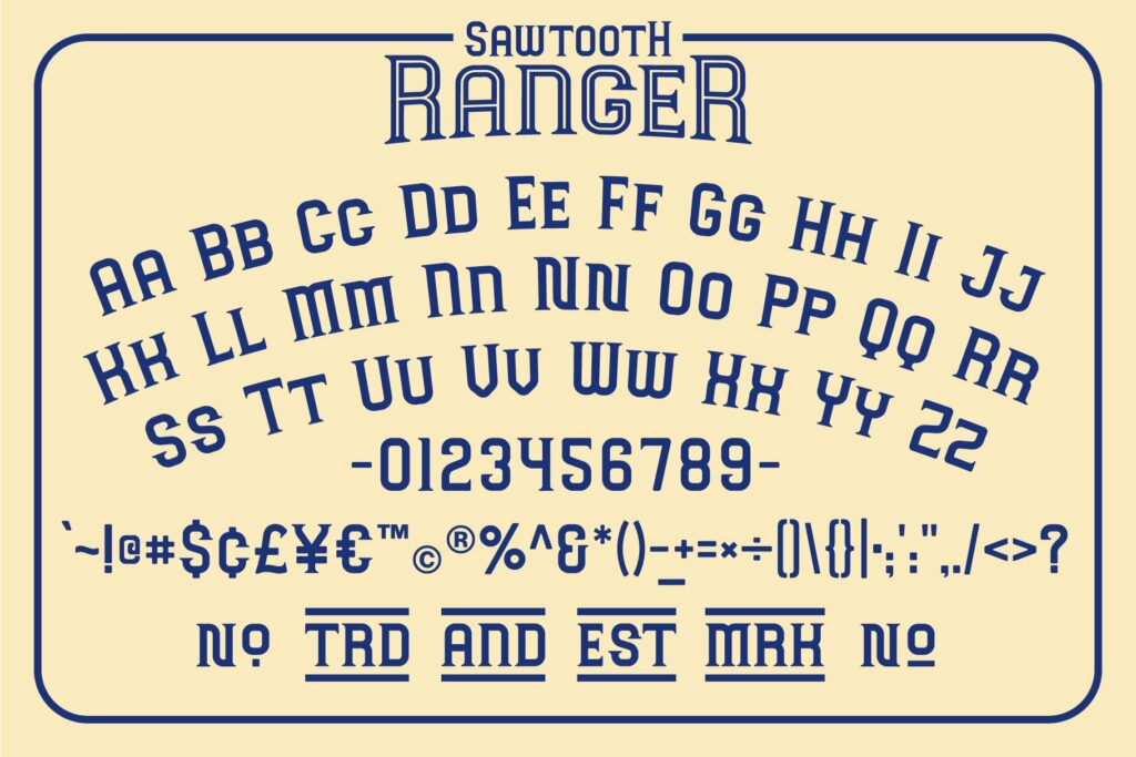 Sawtooth Ranger - Serif Display Font – MasterBundles