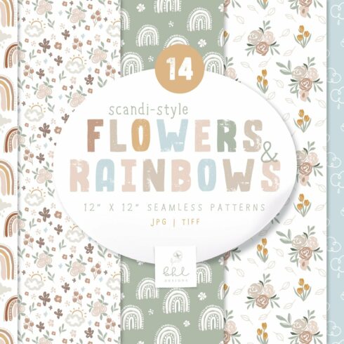 Scandi-Style Flowers and Rainbows cover image.