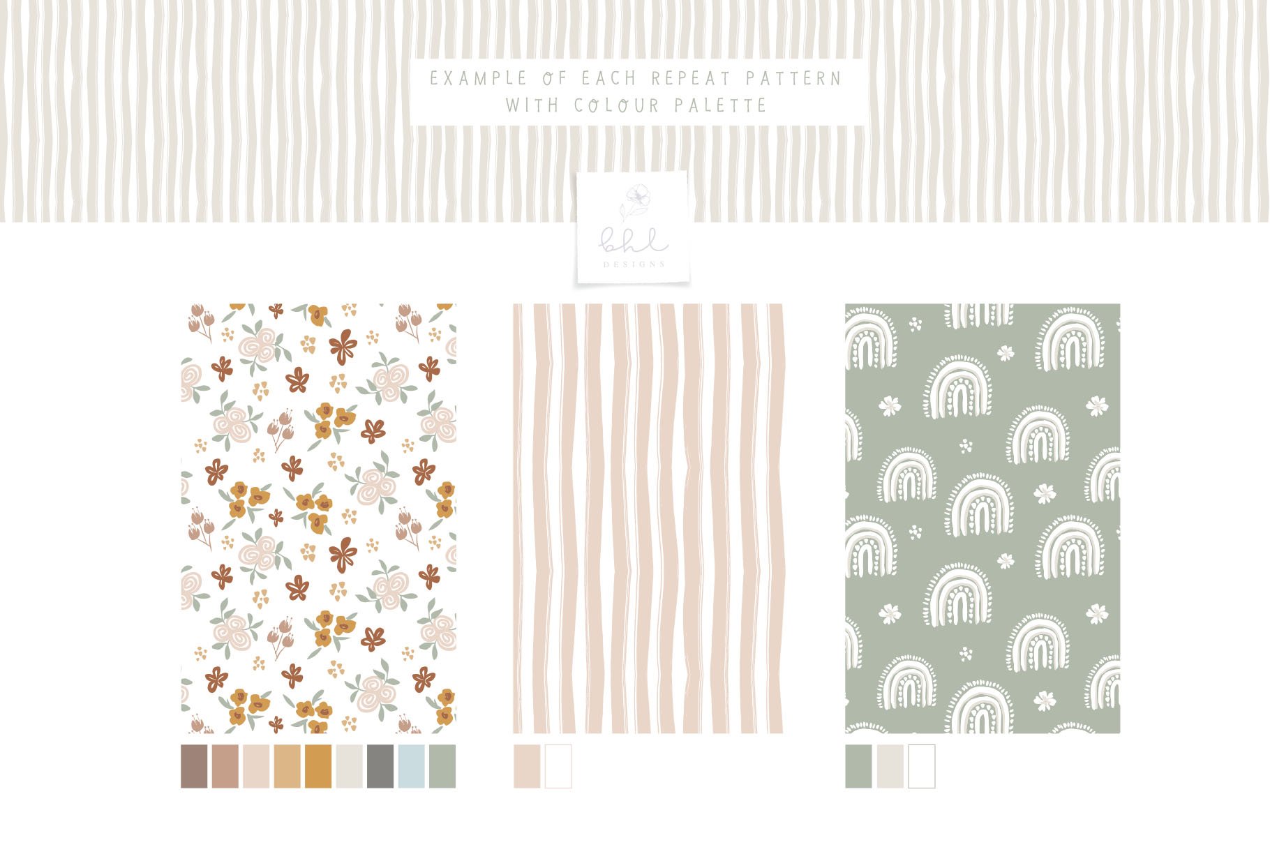 scandi flowers and rainbows licensed pattern preview and products 7 187
