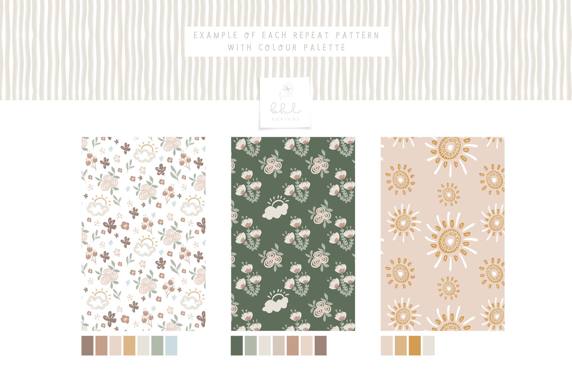 scandi flowers and rainbows licensed pattern preview and products 8 922