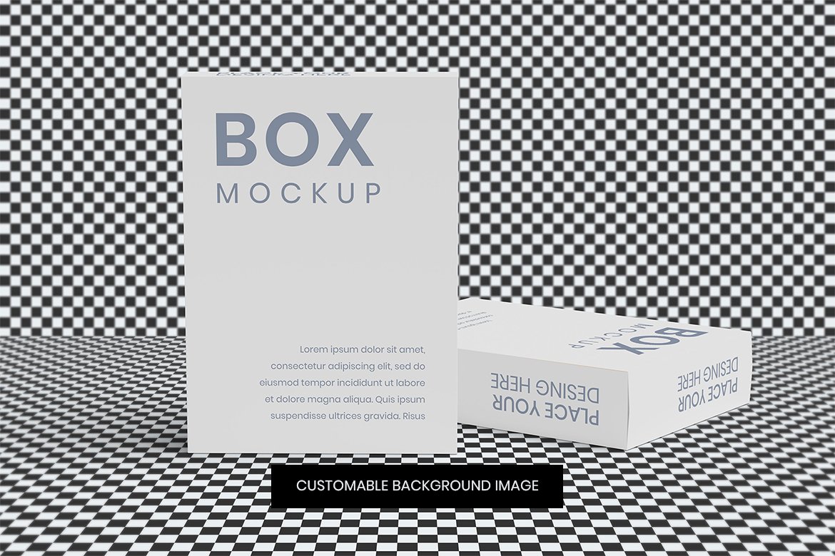 Box Mockup 8 PSD Files preview image.