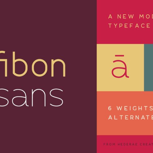Fibon Sans Font Family cover image.