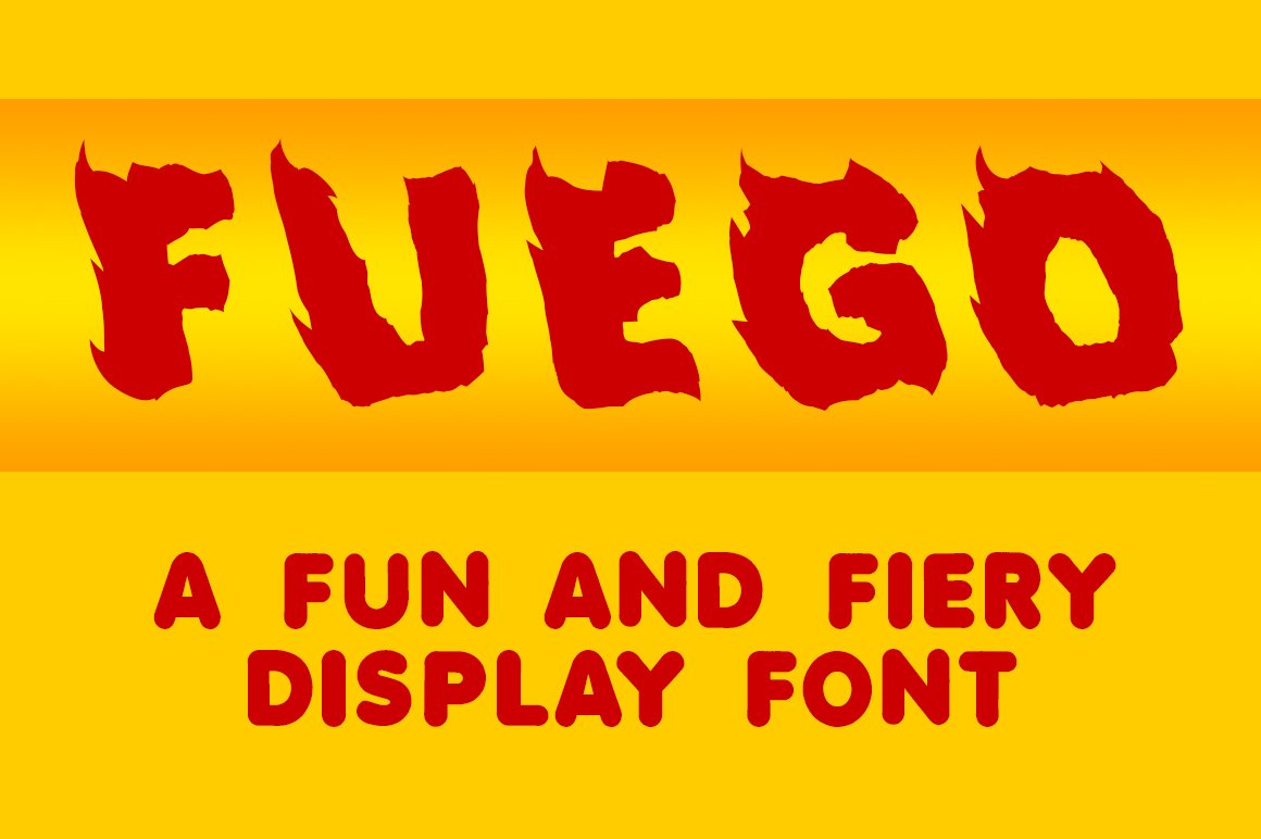 Fuego - A Fun and Fiery Font cover image.