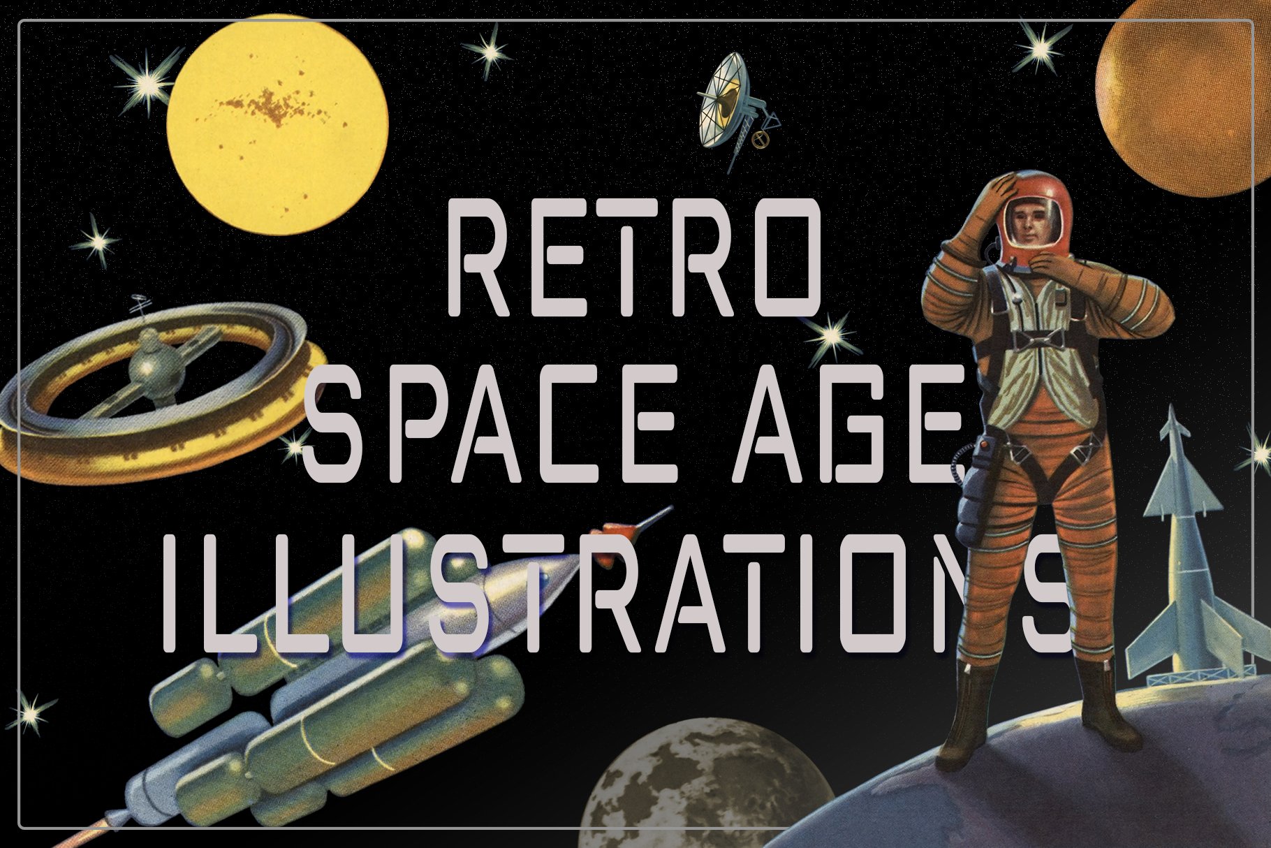 Retro Space Age Illustrations cover image.