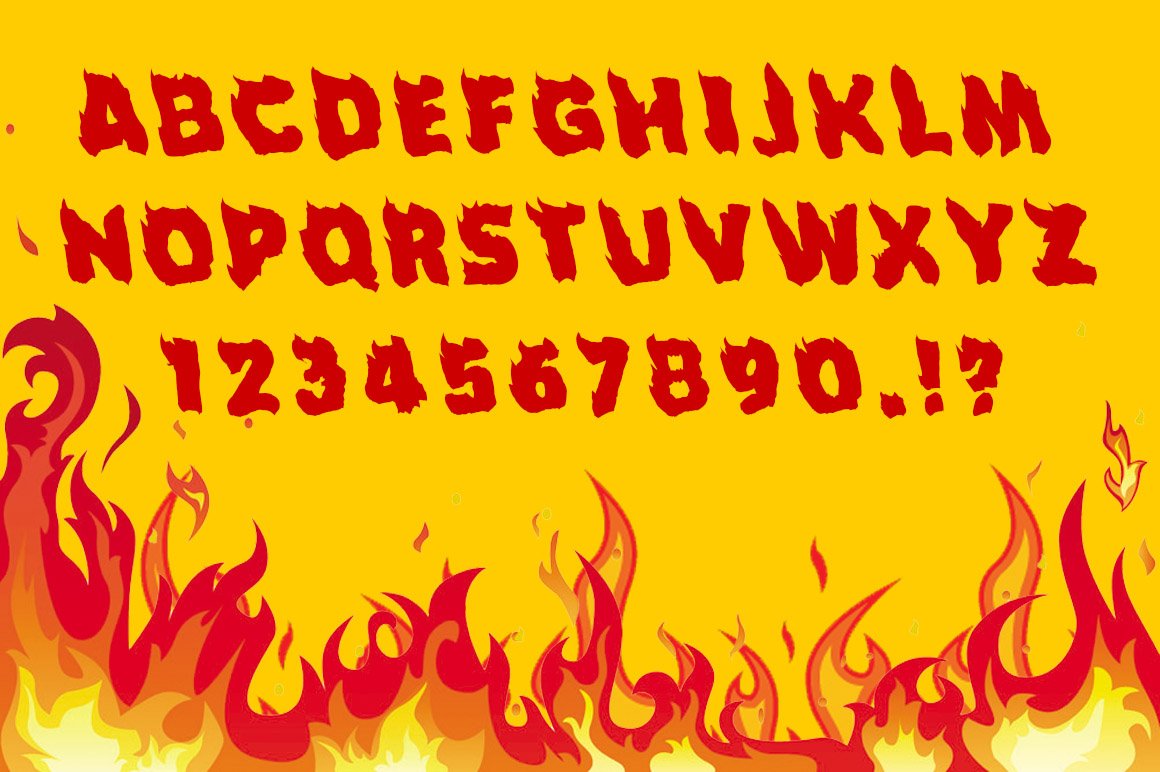 Fuego - A Fun and Fiery Font preview image.