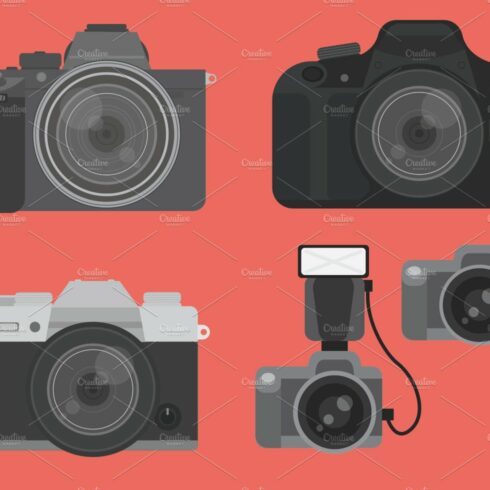 DSLR Camera Vector Illustrations cover image.