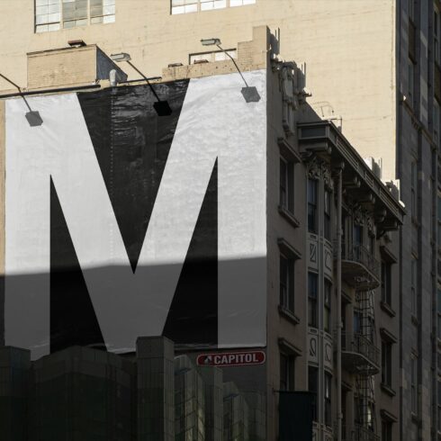 Square Urban Billboard Poster Mockup cover image.