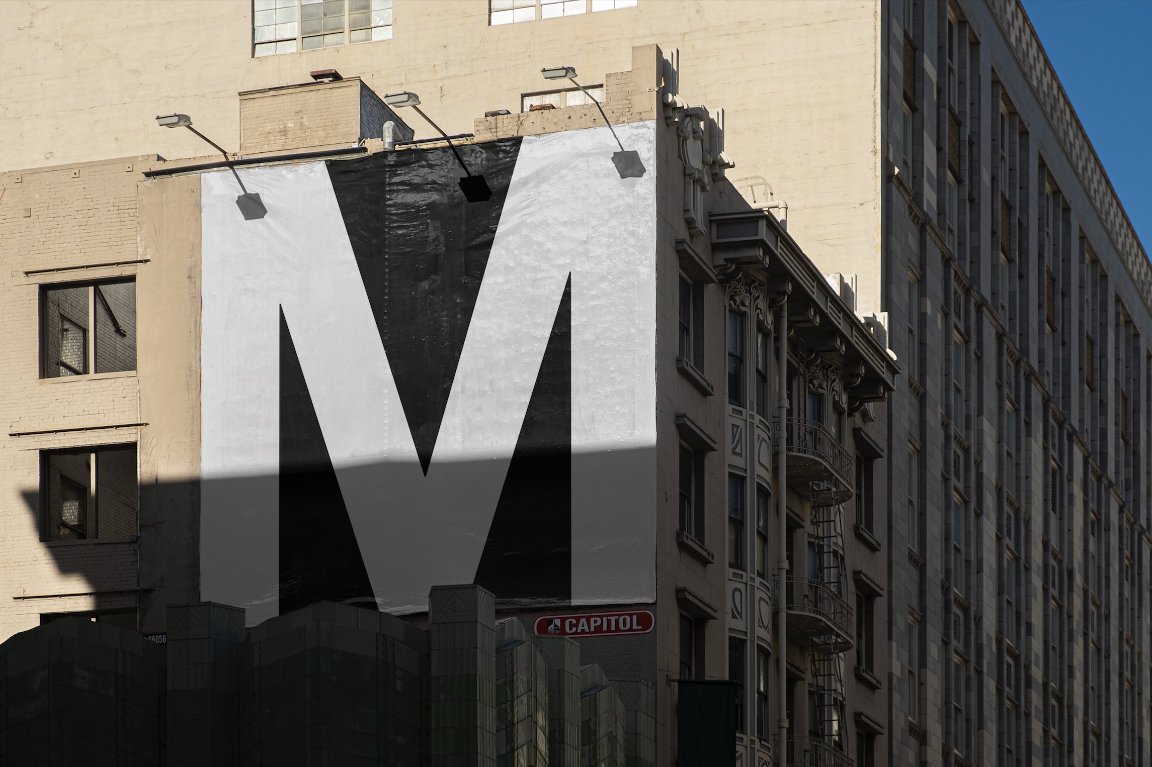 Square Urban Billboard Poster Mockup cover image.