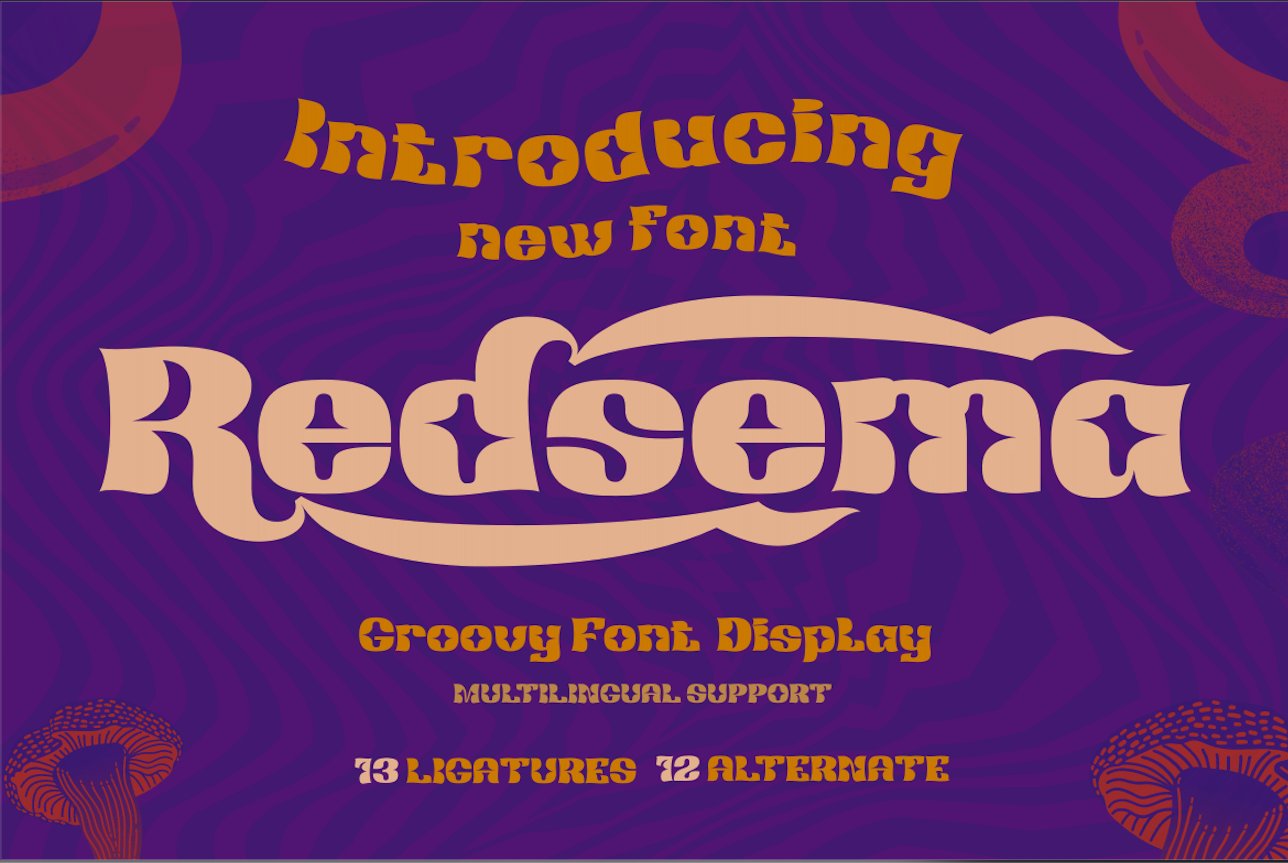 Redsema | Groovy Retro Font cover image.