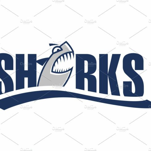 Sharks logo illustration cover image.