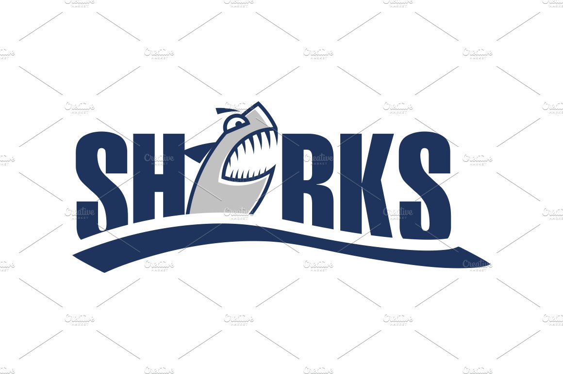 Sharks logo illustration cover image.