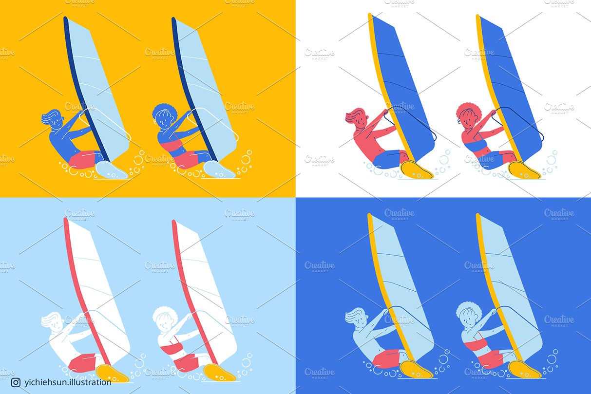 Windsurfing | Water Sports Couple preview image.