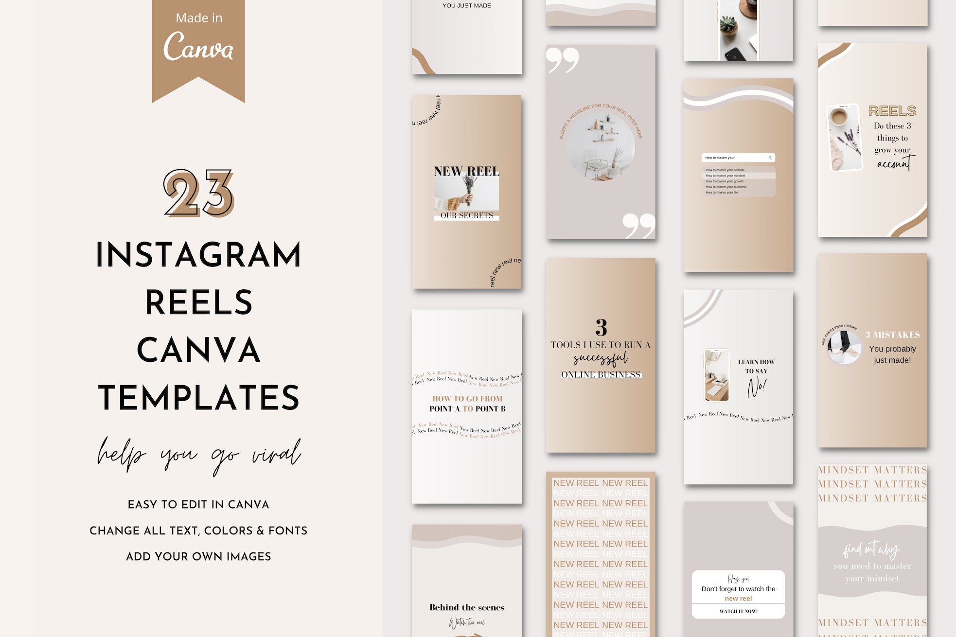 Instagram Reels Canva Template cover image.
